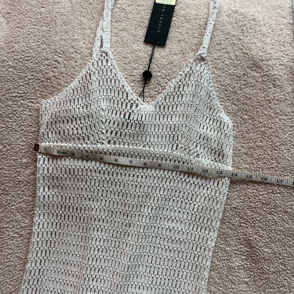 Gianni Bini White Crochet Knit Dress